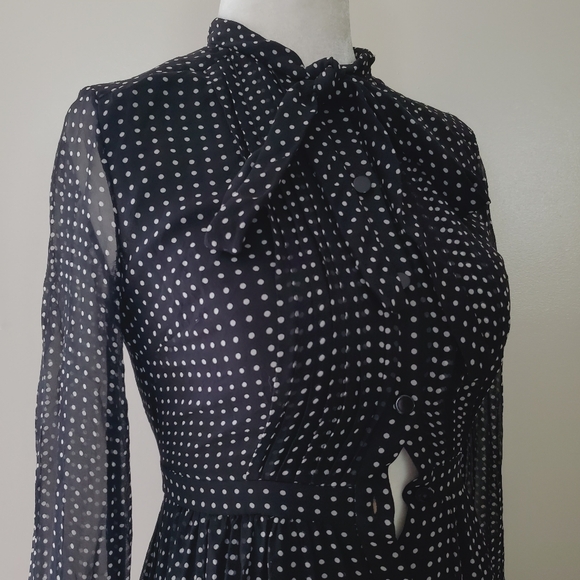 Kate Spade Silk Polka Dot Midi Dress - Picture 3 of 16
